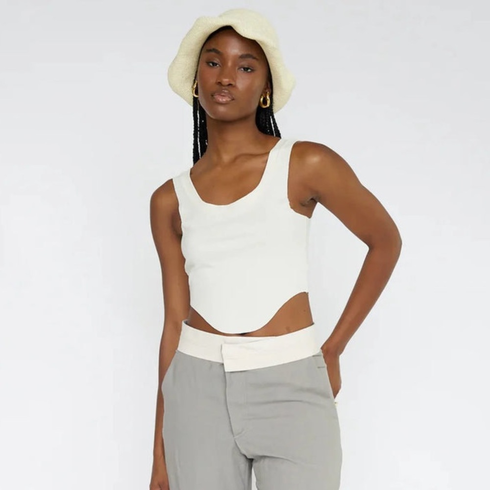 Mott50 Coolibar Isola Corset Tank in French Vanilla